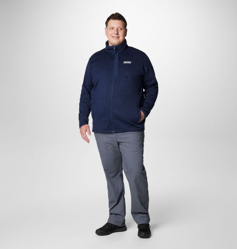 Navy Men Columbia Sweater Weather™ II Extended Size Fleece Jackets | 53453836