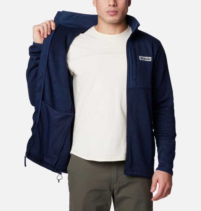 Navy Men Columbia Sweater Weather™ II Fleece Jackets | 97921433