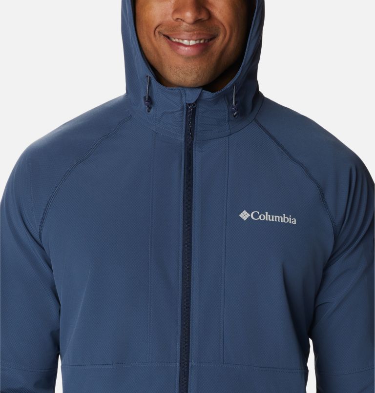 Navy Men Columbia Tall Heights™ Hooded Softshell Softshell Jackets | 13713805