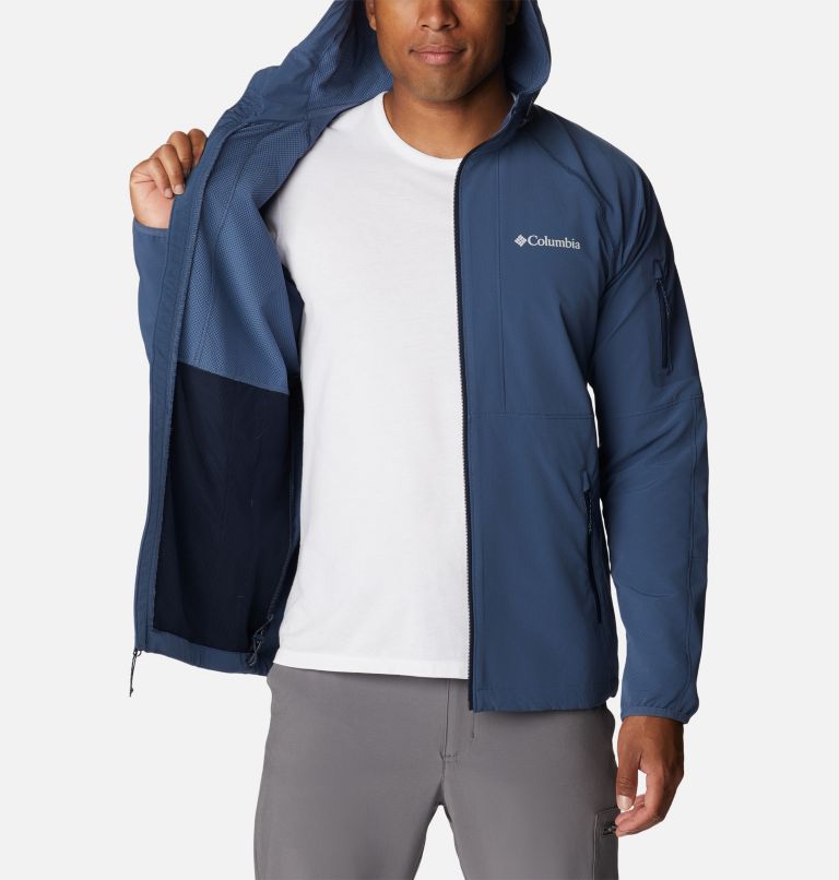 Navy Men Columbia Tall Heights™ Hooded Softshell Softshell Jackets | 13713805