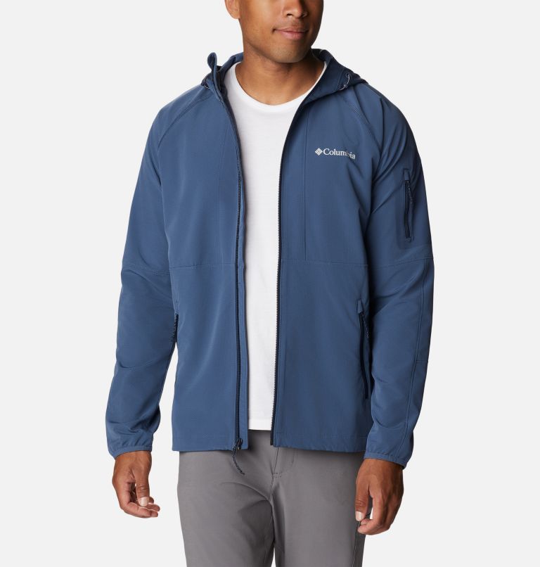 Navy Men Columbia Tall Heights™ Hooded Softshell Softshell Jackets | 13713805