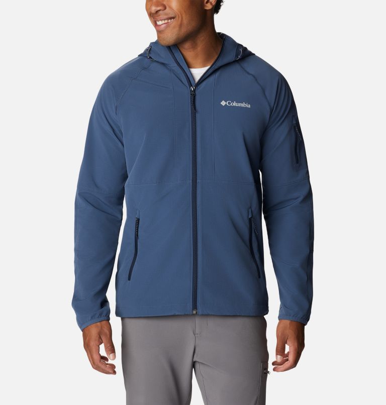 Navy Men Columbia Tall Heights™ Hooded Softshell Softshell Jackets | 13713805