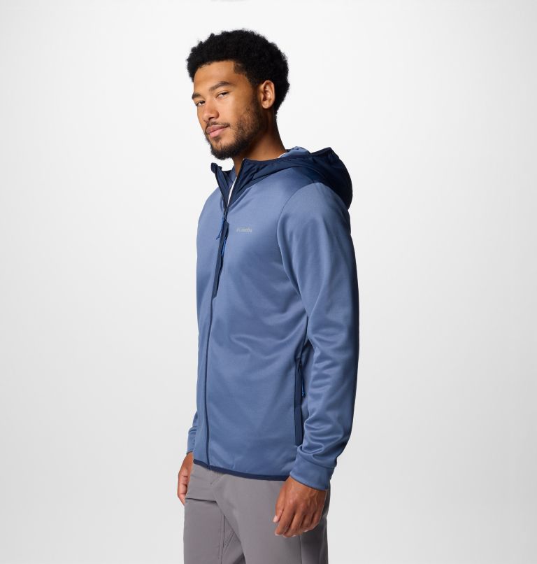 Navy Men Columbia Tech™ Fleece Hooded Jackets | 52239173