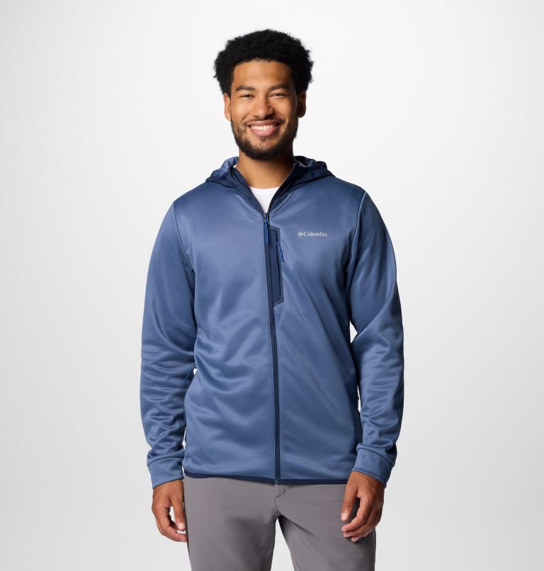 Navy Men Columbia Tech™ Fleece Hooded Jackets | 52239173