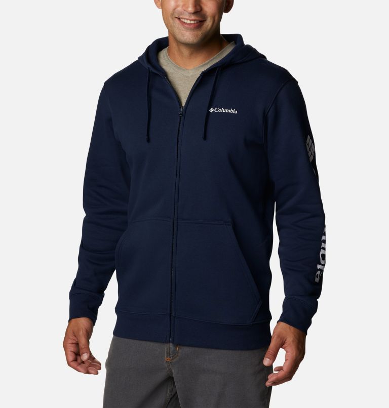 Navy Men Columbia Trek™ Full Zip Hoodie | 38548176