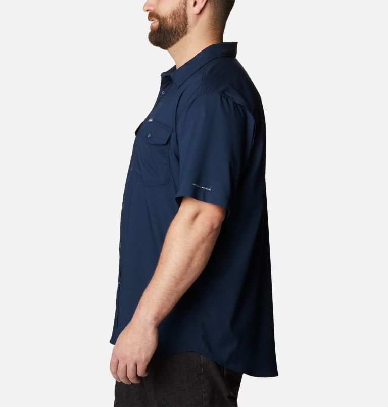 Navy Men Columbia Utilizer™ II Solid Short Sleeve Extended Size Shirts | 63450165