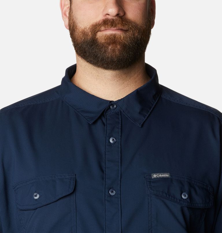 Navy Men Columbia Utilizer™ II Solid Short Sleeve Extended Size Shirts | 63450165