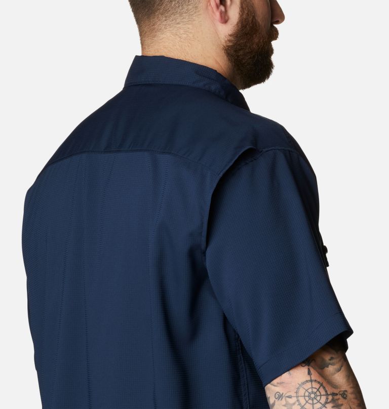 Navy Men Columbia Utilizer™ II Solid Short Sleeve Extended Size Shirts | 63450165