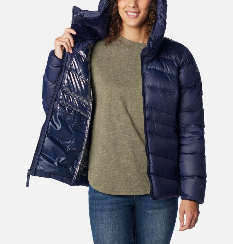 Navy Women Columbia Autumn Park™ Down Hooded Puffer Jacket | 44652008