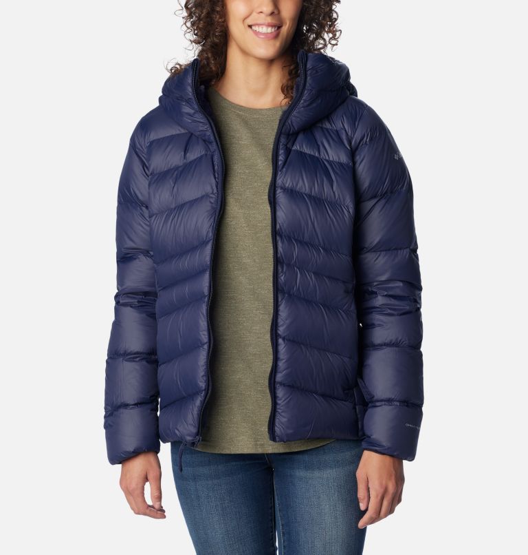 Navy Women Columbia Autumn Park™ Down Hooded Puffer Jacket | 44652008