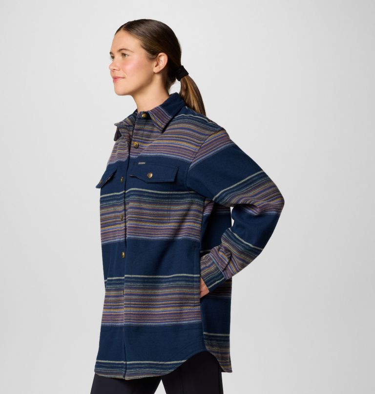 Navy Women Columbia Calico Basin™ Mid Jacket Shirts | 7291946