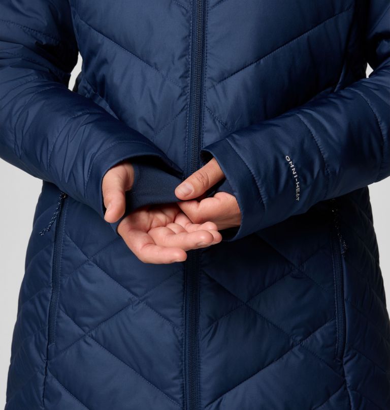 Navy Women Columbia Heavenly™ Long Hooded Insulated Puffer Jacket | 71678399