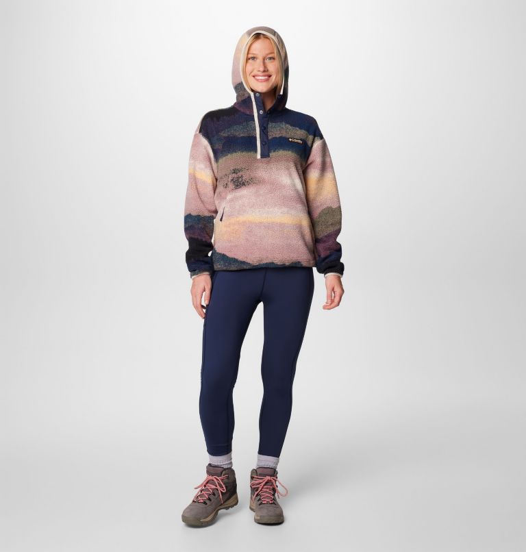 Navy Women Columbia Helvetia™ II Sherpa Fleece Printed Hoodie | 22284401