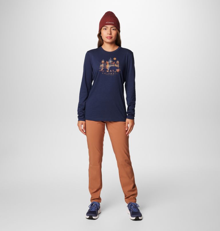 Navy Women Columbia Hidden Haven™ LS T Shirts | 27052086