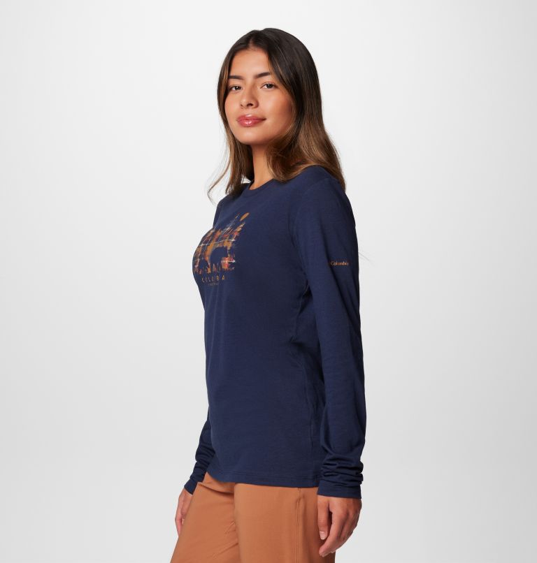 Navy Women Columbia Hidden Haven™ LS T Shirts | 27052086