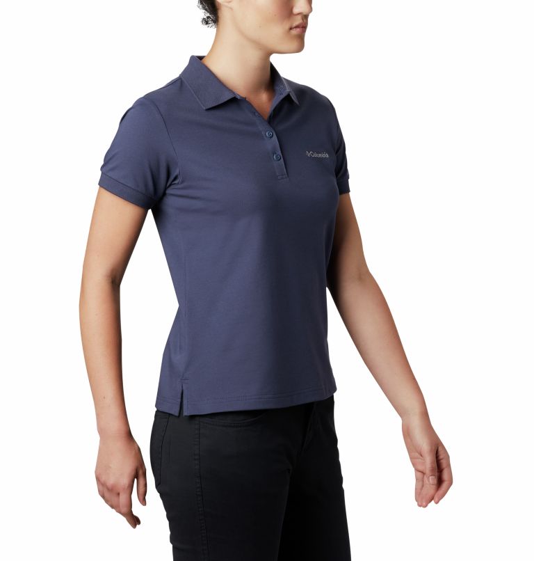 Navy Women Columbia Lakeside Trail™ Solid Pique Polo T Shirts | 6067343