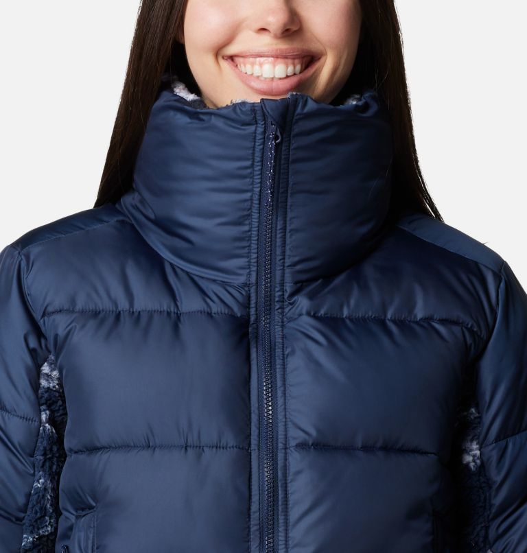 Navy Women Columbia Leadbetter Point™ II Sherpa Printed Puffer Jacket | 33151963