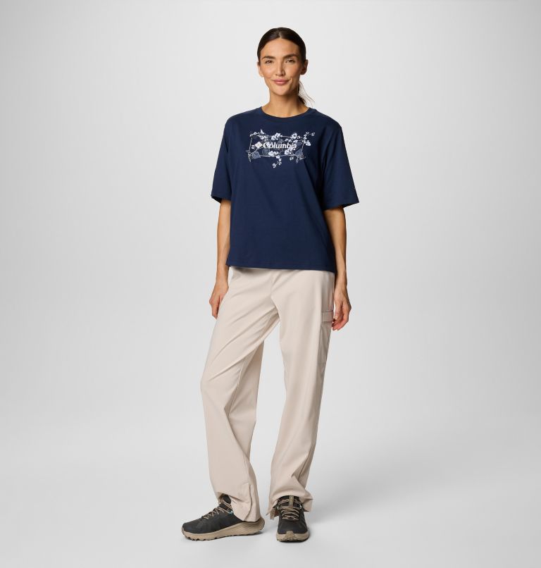 Navy Women Columbia North Cascades™ Relaxed T Shirts | 22994890