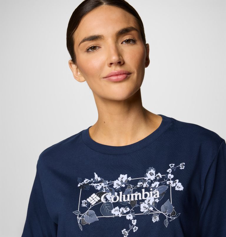 Navy Women Columbia North Cascades™ Relaxed T Shirts | 22994890