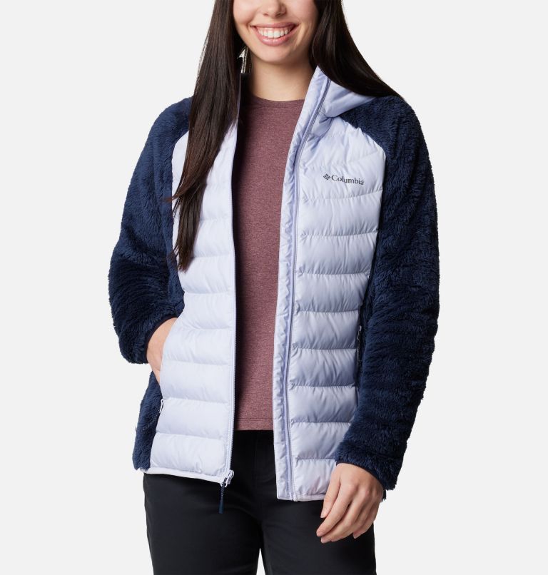 Navy Women Columbia Powder Lite™ II Sherpa Hybrid Fleece Puffer Jacket | 82320289