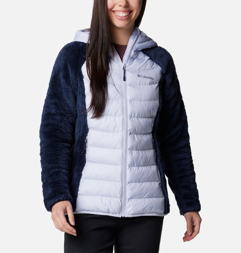 Navy Women Columbia Powder Lite™ II Sherpa Hybrid Fleece Puffer Jacket | 82320289