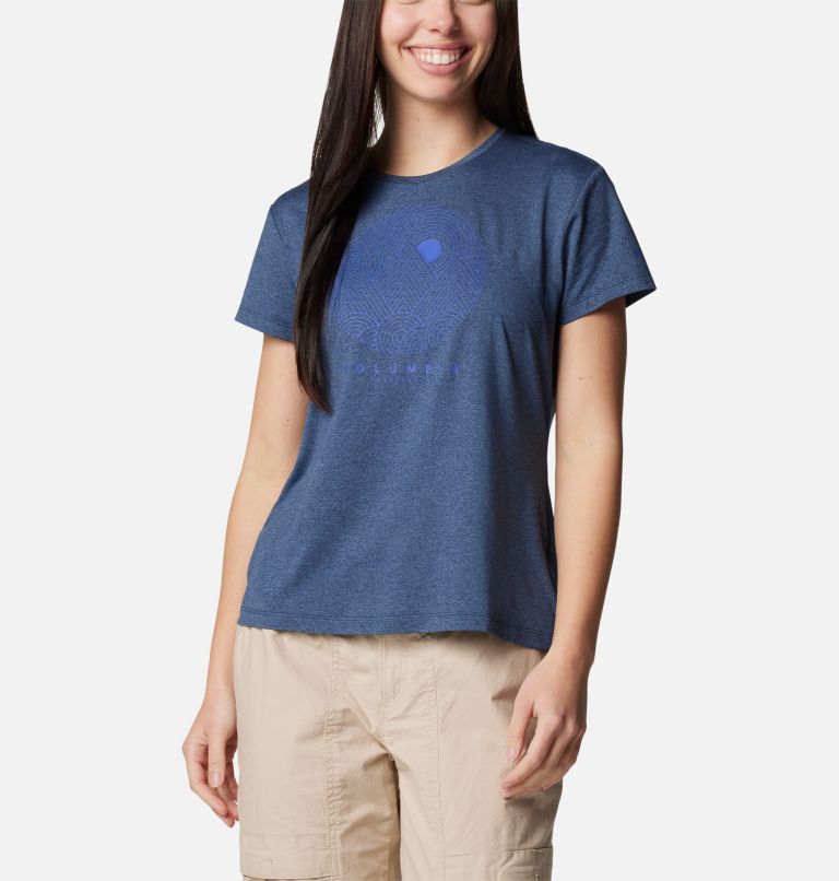 Navy Women Columbia Sloan Ridge™ Technical Graphic T Shirts | 29865137