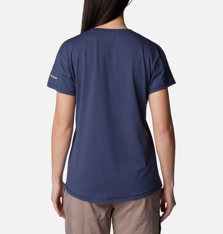 Navy Women Columbia Sun Trek™ Technical Graphic T Shirts | 13677398