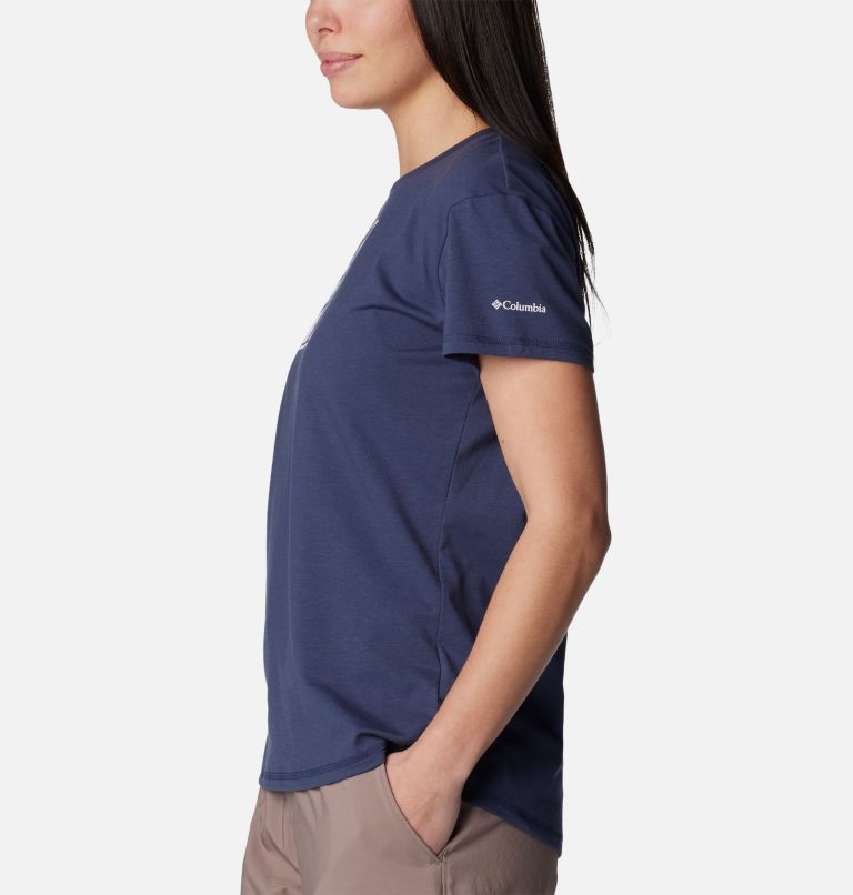 Navy Women Columbia Sun Trek™ Technical Graphic T Shirts | 13677398