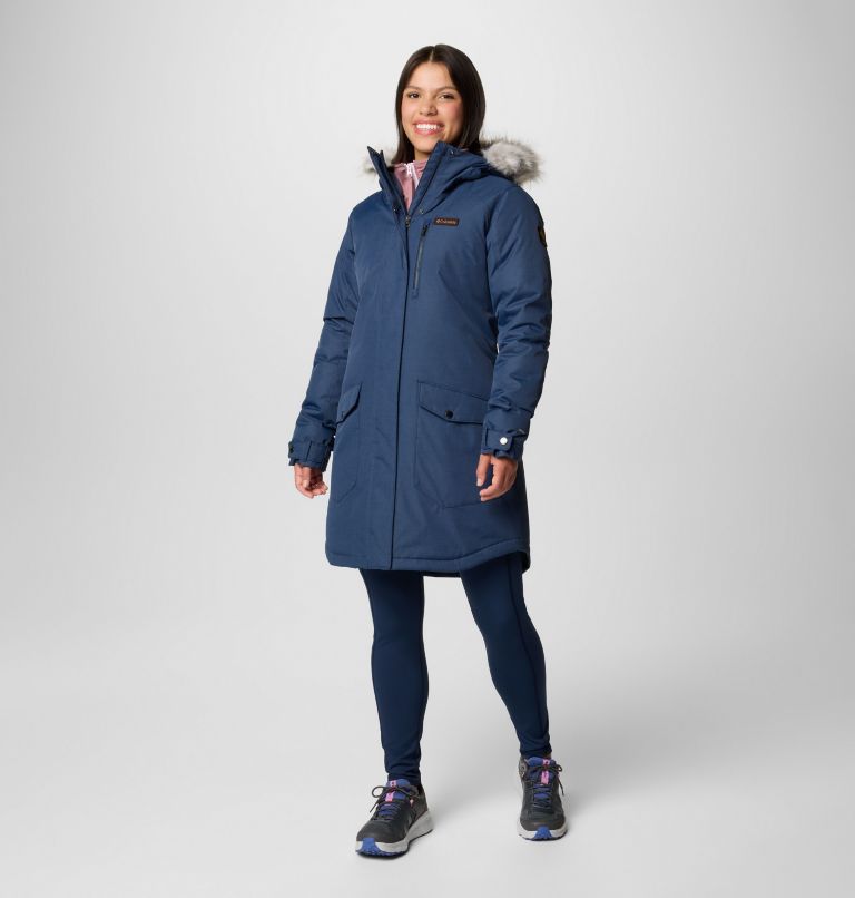 Navy Women Columbia Suttle Mountain™ Long Synthetic Down Parka | 69507719