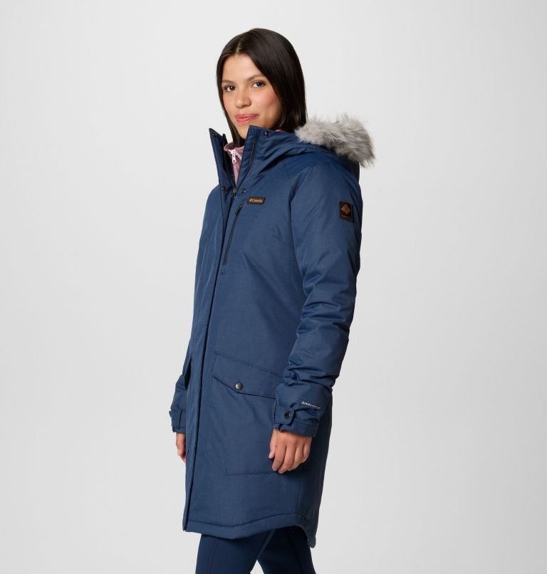 Navy Women Columbia Suttle Mountain™ Long Synthetic Down Parka | 69507719