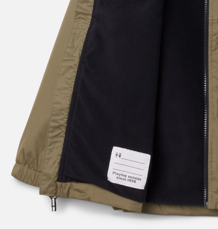 Olive Boys's Columbia Rainy Trails™ II Fleece Lined Waterproof Jackets | 13202881