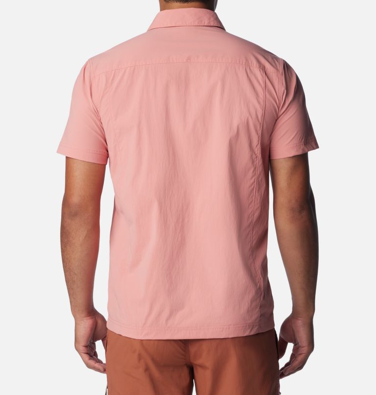 Pink Men Columbia Painted Peak™ Woven Short Sleeve Shirts | 21486542