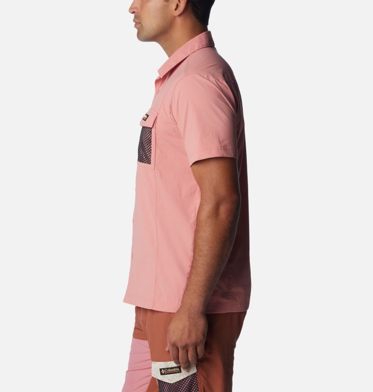 Pink Men Columbia Painted Peak™ Woven Short Sleeve Shirts | 21486542