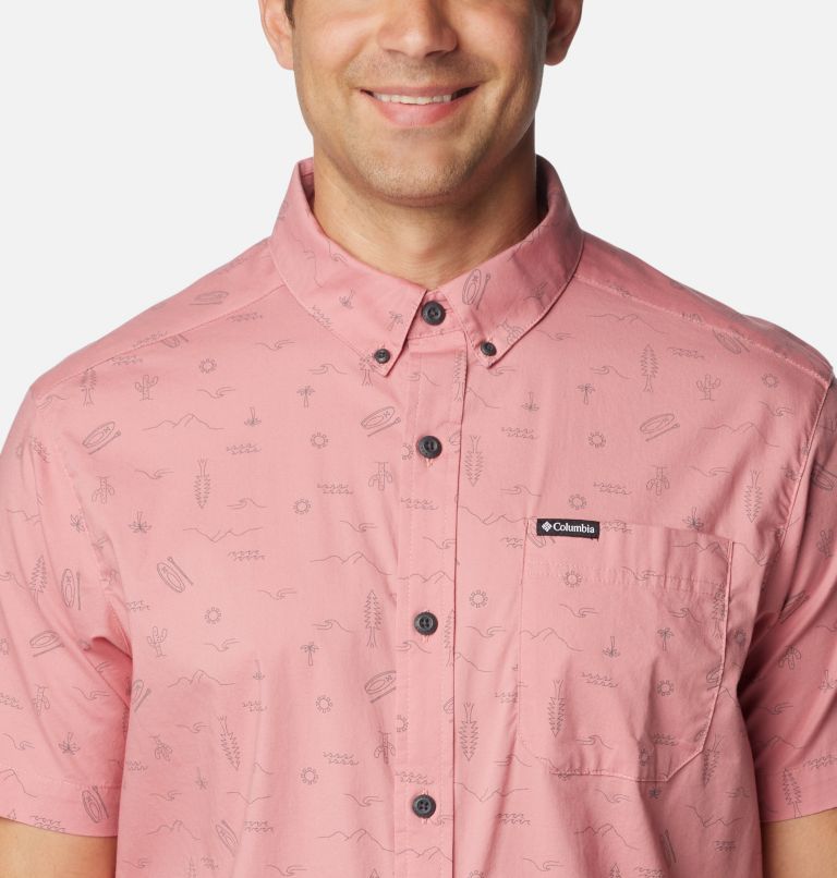 Pink Men Columbia Rapid Rivers™ Printed Short Sleeve Shirts | 54447596