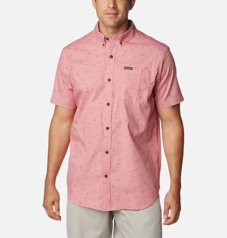 Pink Men Columbia Rapid Rivers™ Printed Short Sleeve Shirts | 54447596