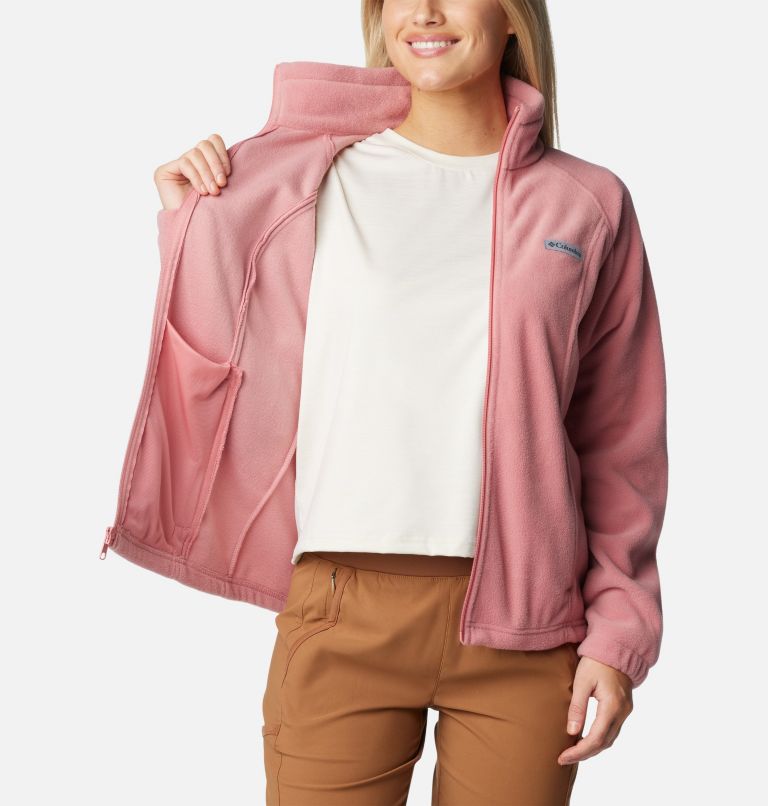 Pink Women Columbia Benton Springs™ Full Zip Fleece Jackets | 63472279