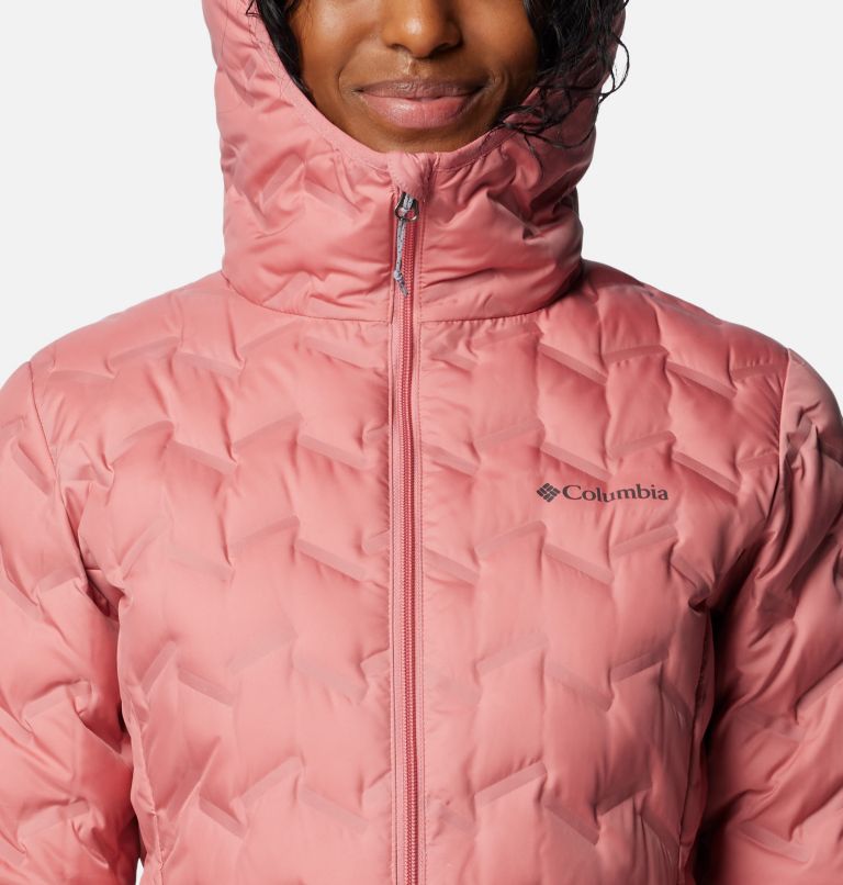 Pink Women Columbia Delta Ridge™ II Down Hooded Puffer Jacket | 78136500