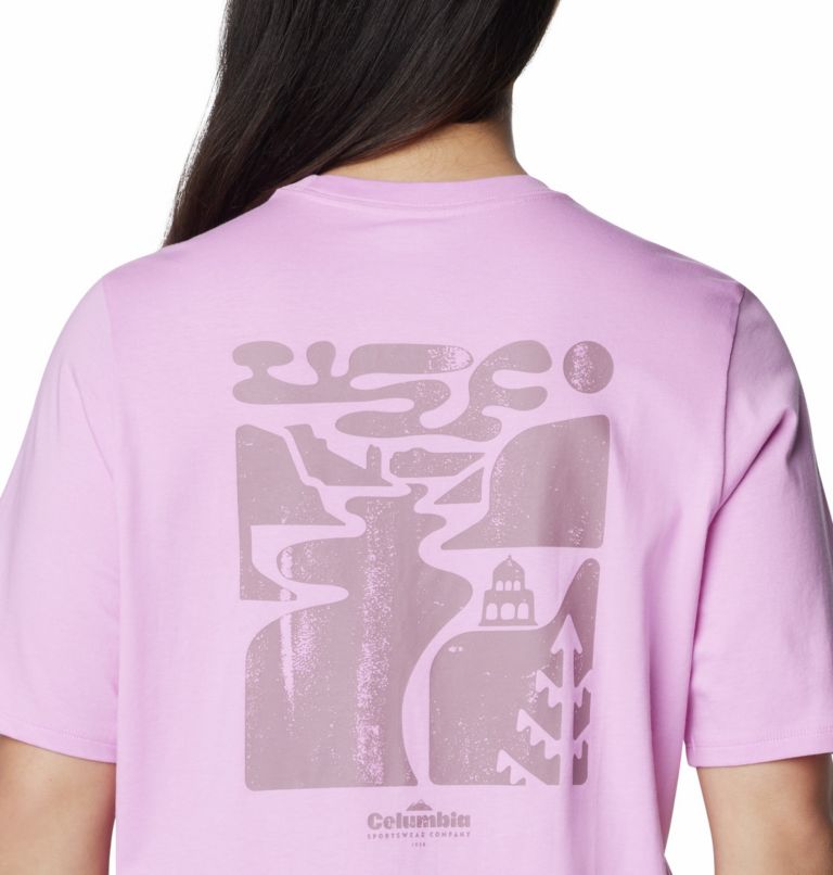 Pink Women Columbia North Cascades™ Graphic T Shirts | 15166686