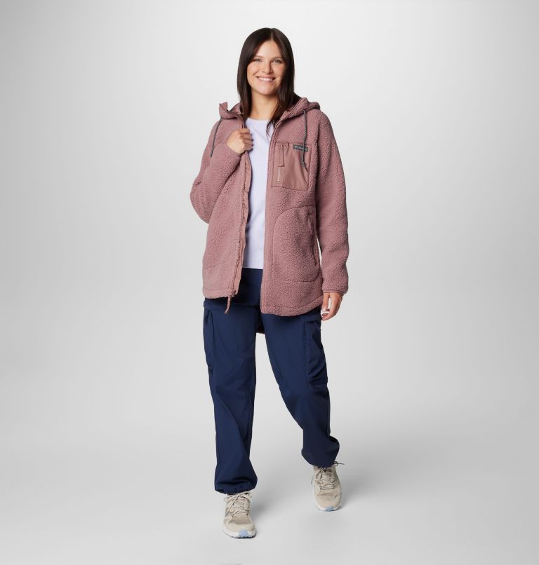 Pink Women Columbia Winter Warmth™ Hooded Sherpa Fleece Jackets | 1821246