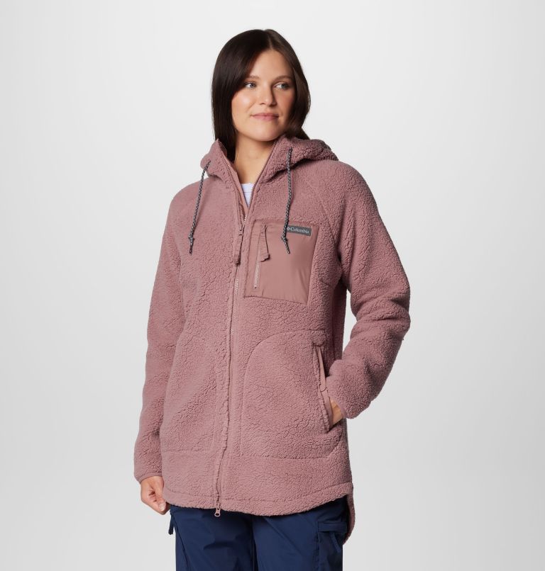 Pink Women Columbia Winter Warmth™ Hooded Sherpa Fleece Jackets | 1821246