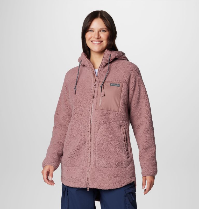 Pink Women Columbia Winter Warmth™ Hooded Sherpa Fleece Jackets | 1821246