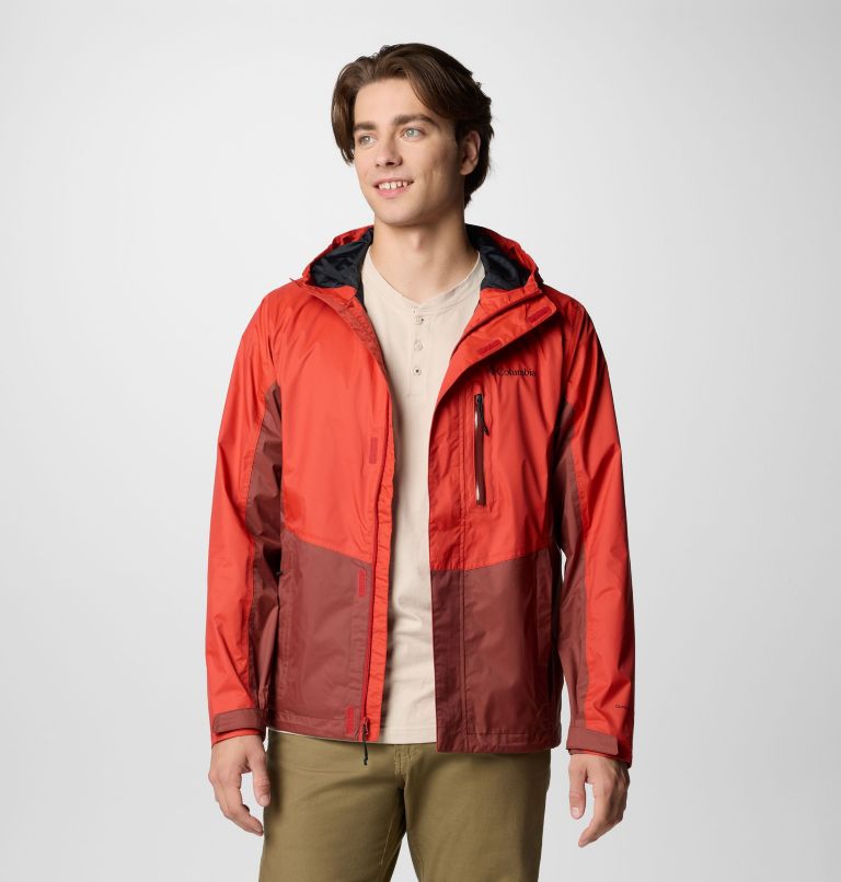 Red Men Columbia Pouring Adventure™ III Waterproof Hiking Jackets | 79704072