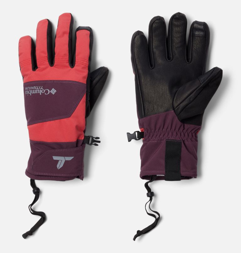 Red Women Columbia PowBound™ Waterproof Ski Gloves | 35095571