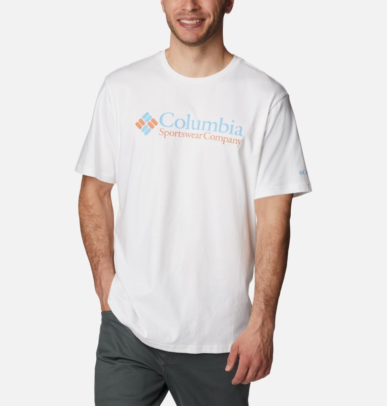 White Men Columbia Deschutes Valley™ Graphic T Shirts | 30903153