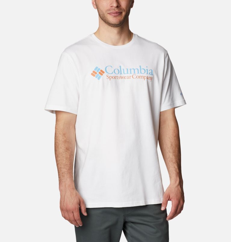 White Men Columbia Deschutes Valley™ Graphic T Shirts | 30903153