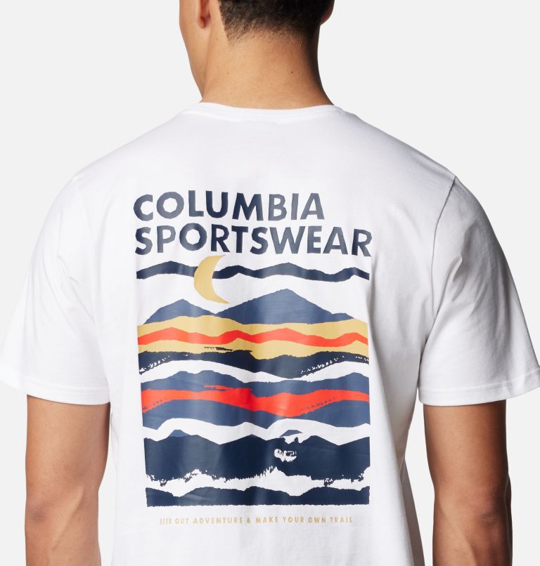 White Men Columbia Explorers Canyon™ Back Graphic T Shirts | 98616942