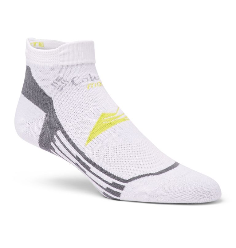 White Men Columbia Optical Lines Running Low-Cut Lightweight Socks | 78099872