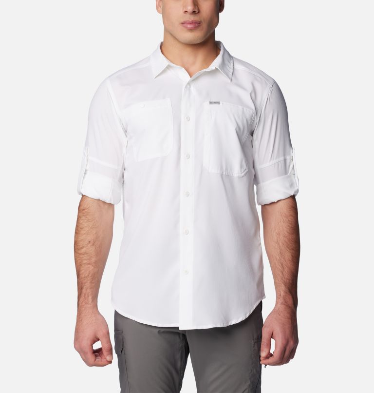 White Men Columbia Silver Ridge™ Utility Lite Shirts | 82181950