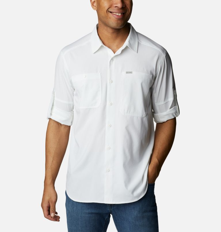 White Men Columbia Silver Ridge™ Utility Lite Shirts | 82181950