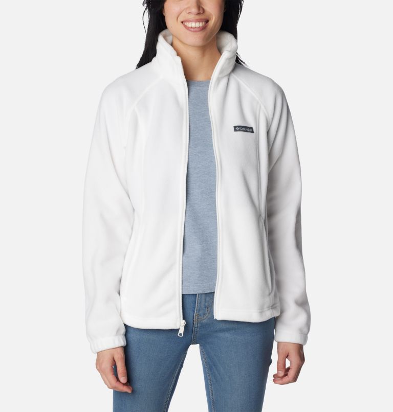 White Women Columbia Benton Springs™ Full Zip Fleece Jackets | 4759486